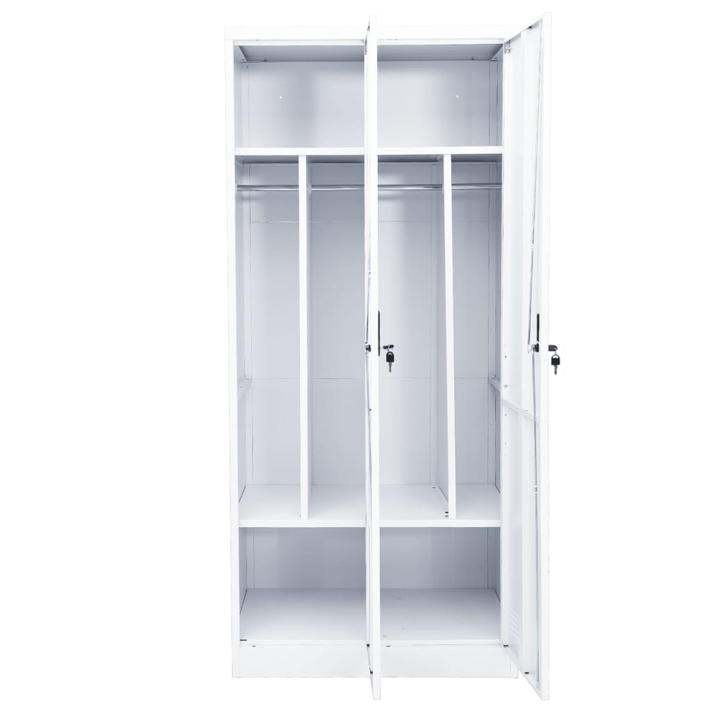 Wardrobe White 80x50x180 cm Steel