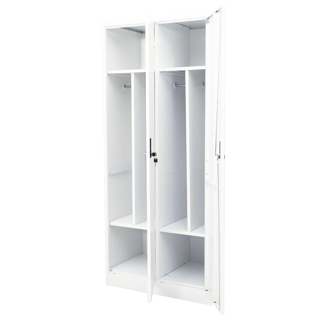 Wardrobe White 80x50x180 cm Steel