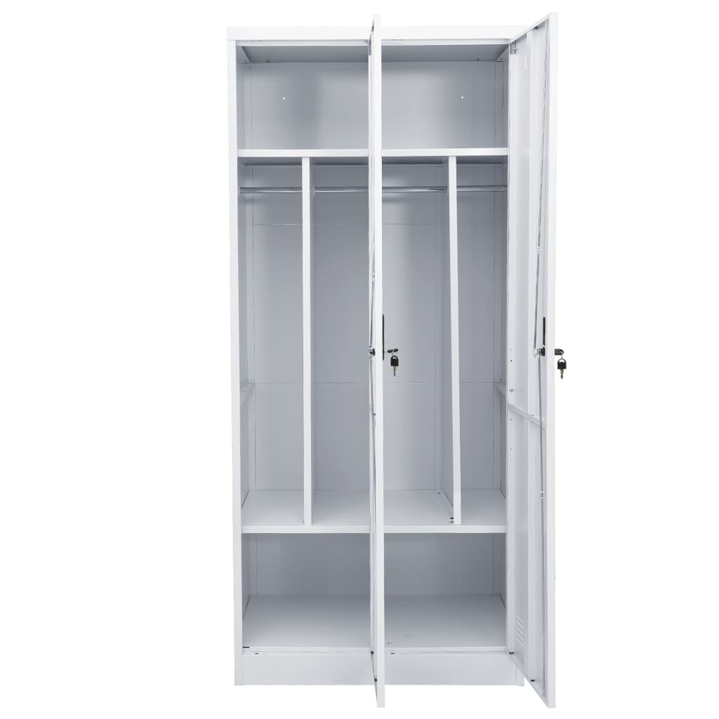 Wardrobe Light Grey 80x50x180 cm Steel