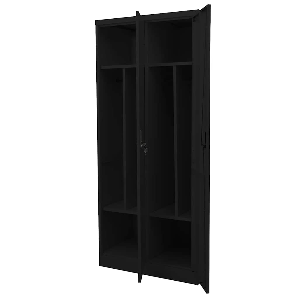Wardrobe Black 80x50x180 cm Steel