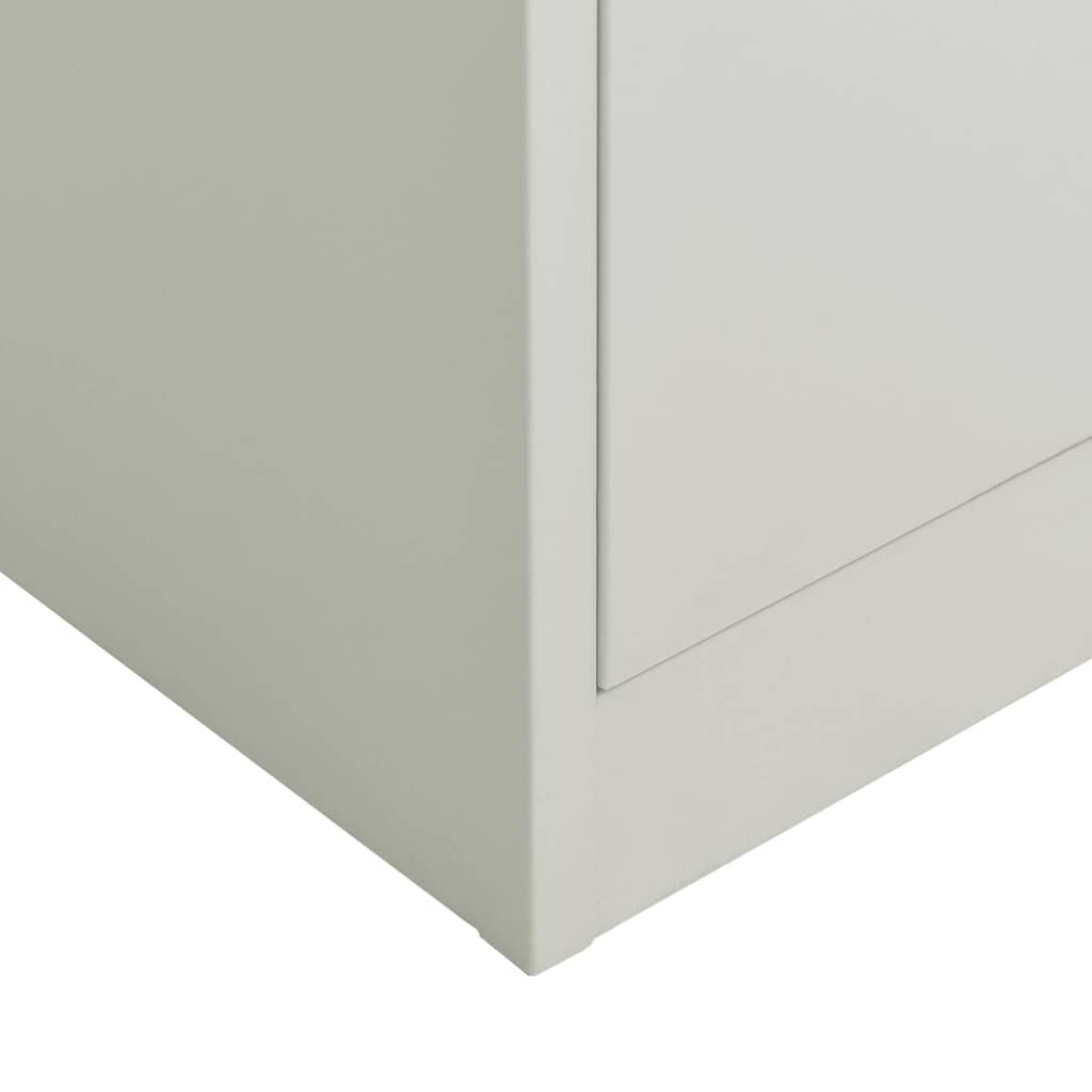 Locker Cabinet Light Grey 90x40x180 cm Steel