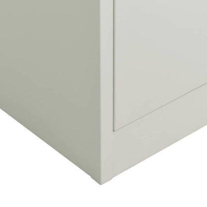 Locker Cabinet Light Grey 90x40x180 cm Steel