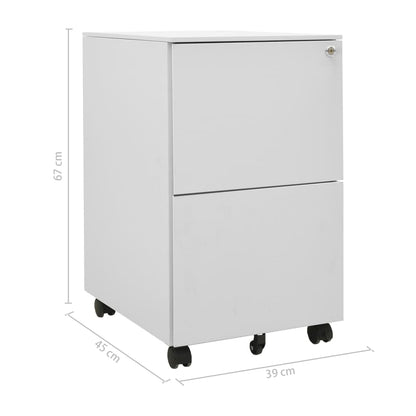 File Cabinet | Light grey | Steel | 39x45x67 cm | File Cabinet