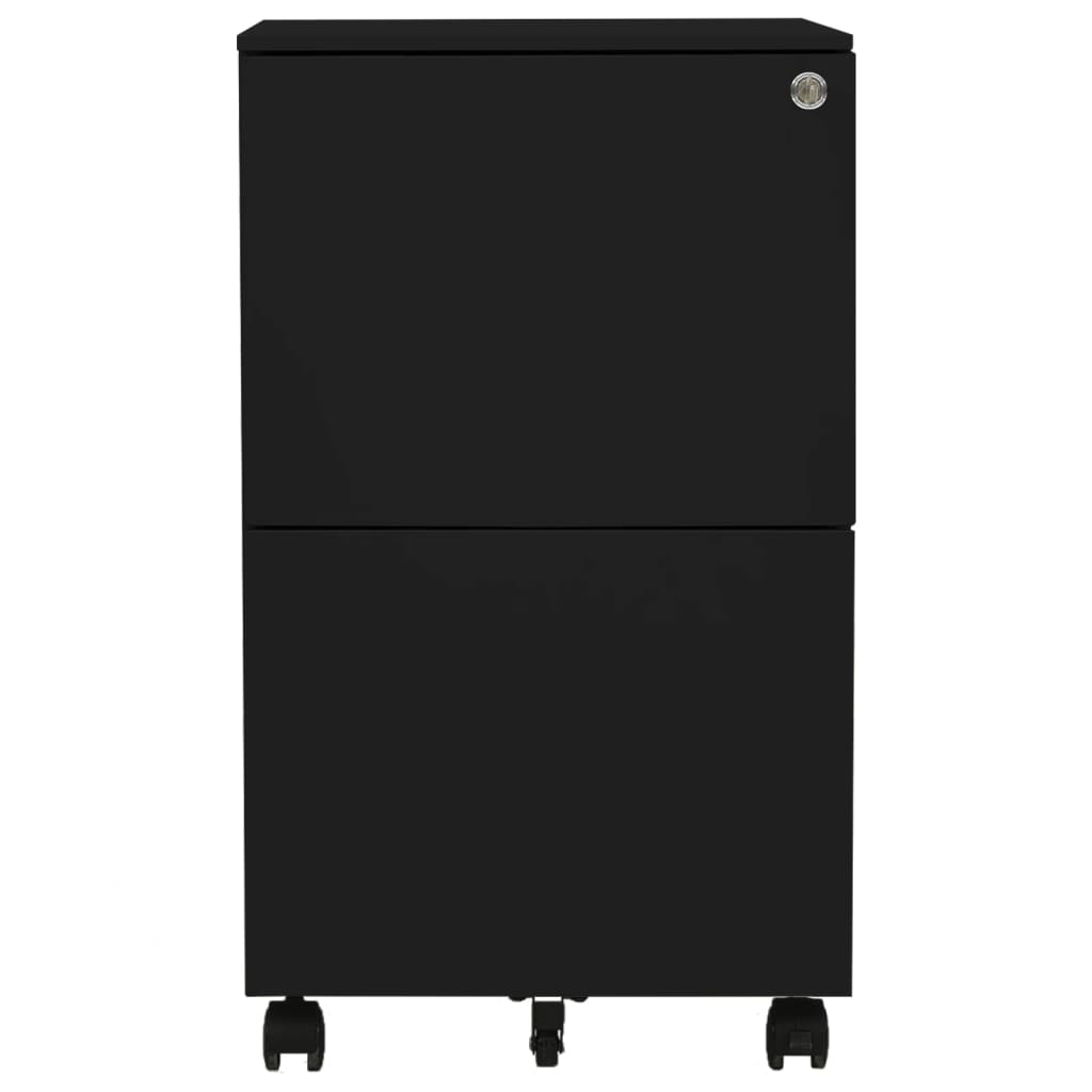 File Cabinet | Black | Steel | 39x45x67 cm | File Cabinet | Rectangular