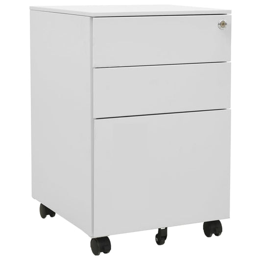 File Cabinet | Light grey | Steel | Compact | Fully Extendable