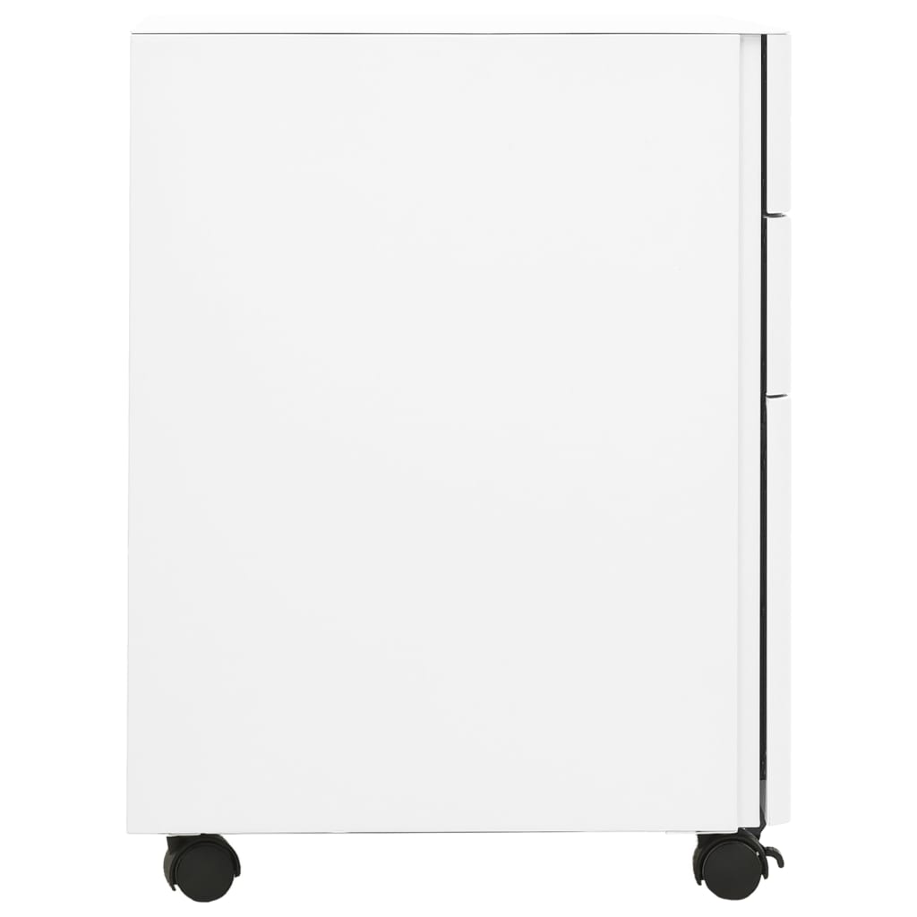 File Cabinet | White | Steel | Small | Locks | File Cabinet | Rectangular