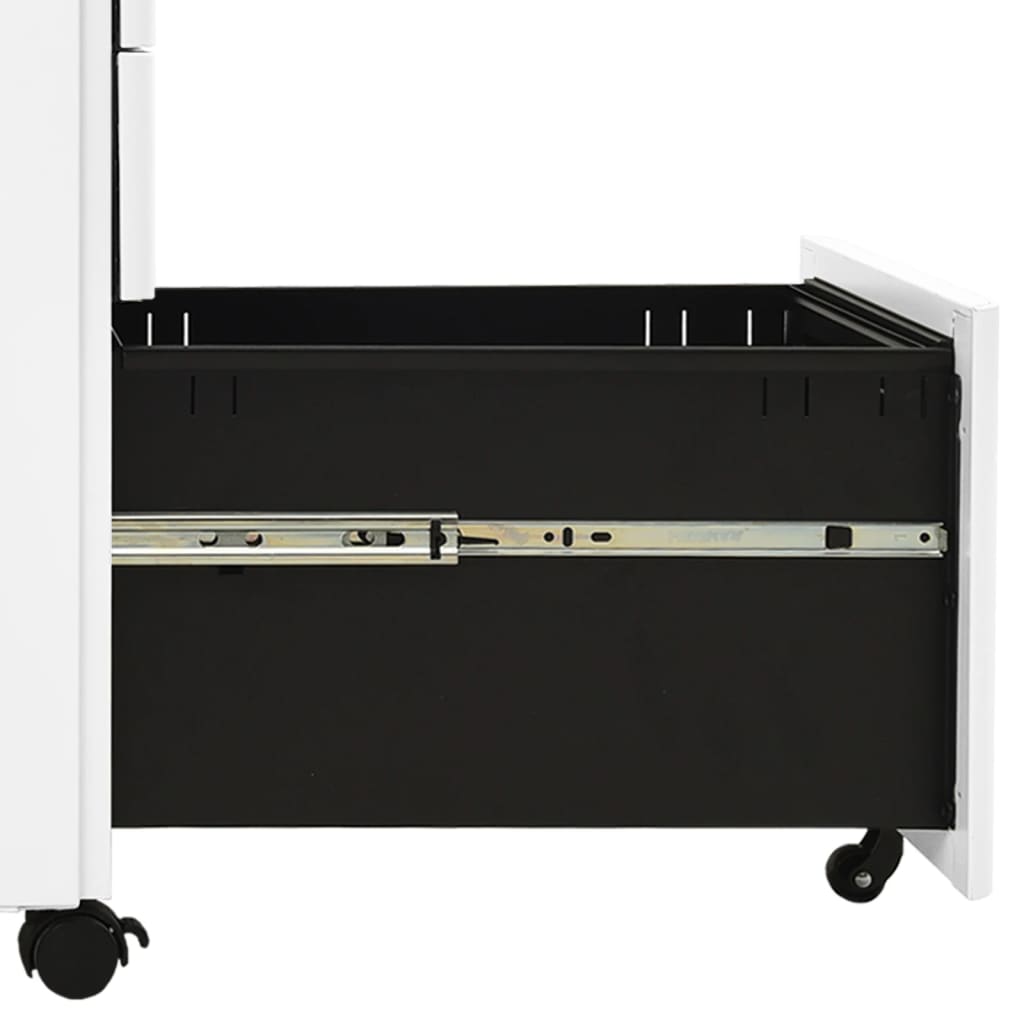 File Cabinet | White | Steel | Small | Locks | File Cabinet | Rectangular