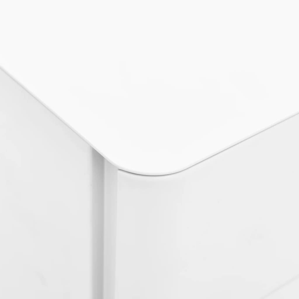 File Cabinet | White | Steel | Small | Locks | File Cabinet | Rectangular