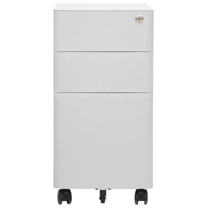 File Cabinet | Light grey | Steel | Slides under a desk