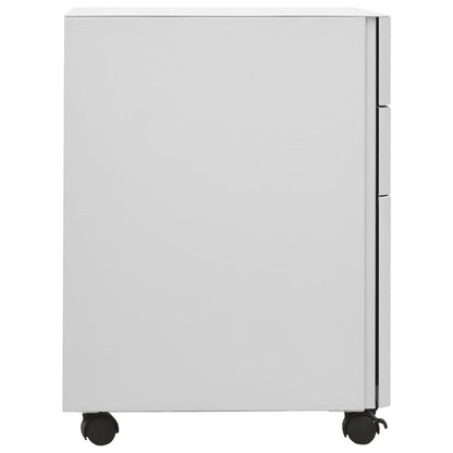 File Cabinet | Light grey | Steel | Slides under a desk
