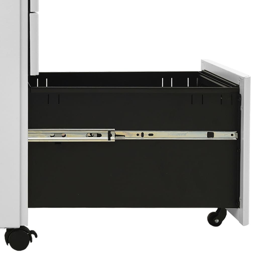 File Cabinet | Light grey | Steel | Slides under a desk