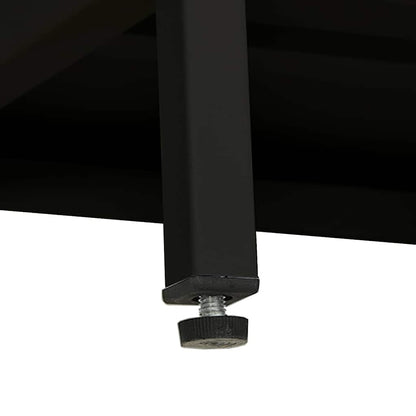 TV Cabinet | Black | Black powder-coated steel, tempered glass