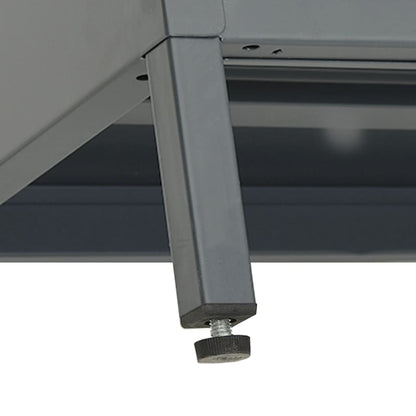 TV Cabinet Anthracite 105x35x52 cm Steel and Glass