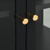 Sideboard Black 27.6"x13.8"x27.6" Steel and Glass