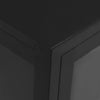 Sideboard Black 27.6"x13.8"x27.6" Steel and Glass