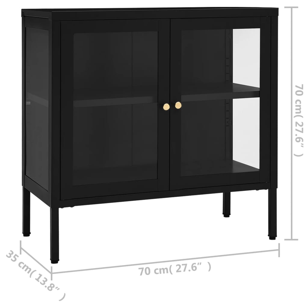 Sideboard Black Powder-coated steel Medium Sideboard