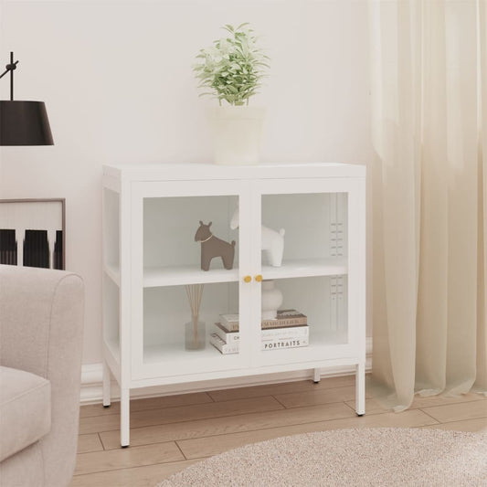Sideboard | White | Powder-coated steel, tempered glass | Medium