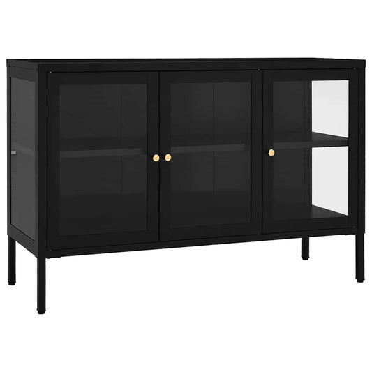 Sideboard | Black | Powder-Coated Steel | Medium | Adjustable Feet
