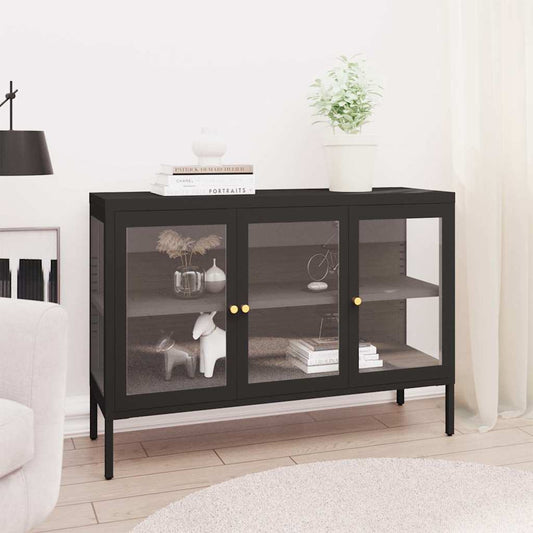 Sideboard | Black | Powder-Coated Steel | Medium | Adjustable Feet