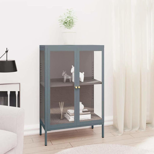 Sideboard | Anthracite | Powder-coated steel | Compact |  Adjustable Feet
