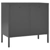 Sideboard Anthracite 29.5"x13.8"x27.6" Steel and Tempered Glass