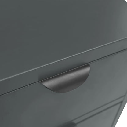 Sideboard Anthracite 75x35x70 cm Steel and Tempered Glass