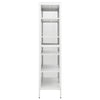 Display Cabinet White 90x40x180 cm Steel and Tempered Glass