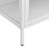 Display Cabinet White 90x40x180 cm Steel and Tempered Glass