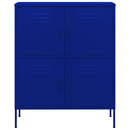 Storage Cabinet Navy Blue 80x35x101.5 cm Steel