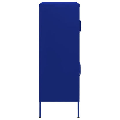 Storage Cabinet Navy Blue 80x35x101.5 cm Steel