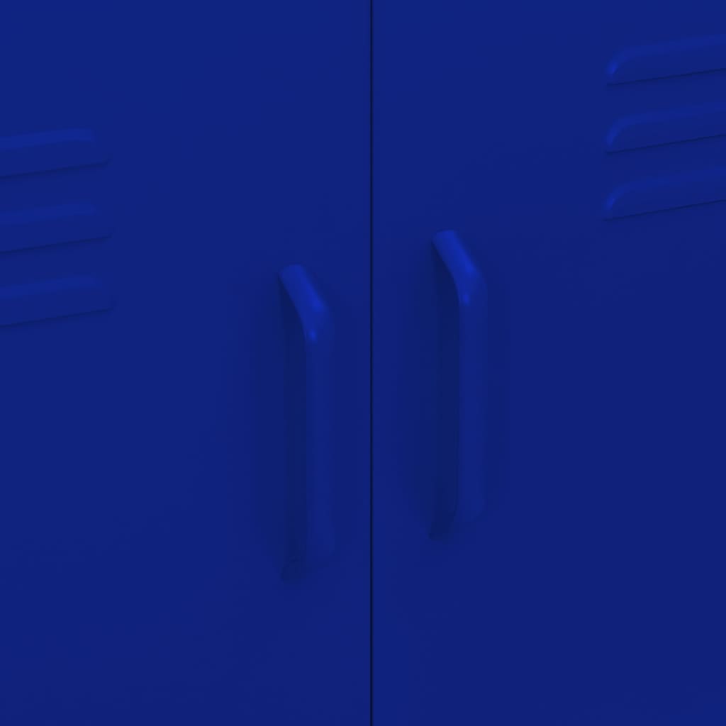 Storage Cabinet Navy Blue 80x35x101.5 cm Steel