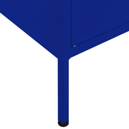 Storage Cabinet Navy Blue 80x35x101.5 cm Steel