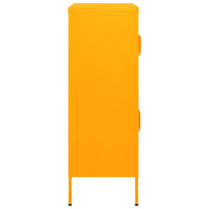 Storage Cabinet Mustard Yellow Steel Medium Storage Cabinet