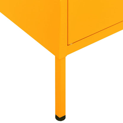 Storage Cabinet Mustard Yellow Steel Medium Storage Cabinet