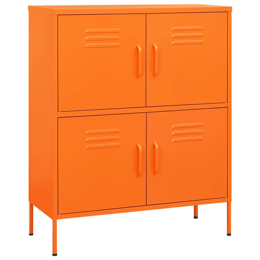 Storage Cabinet Orange 80x35x101.5 cm Steel