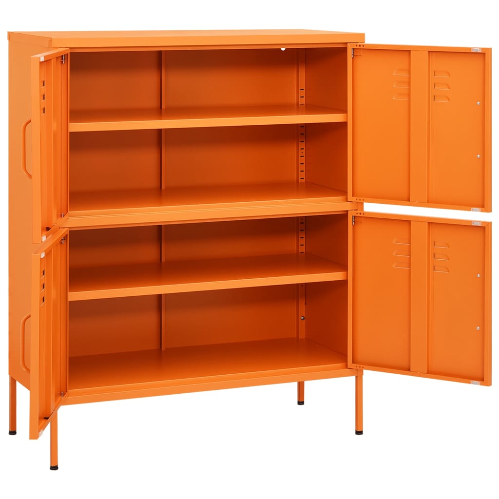 Storage Cabinet | Orange | Steel | Medium | Storage Cabinet | Rectangular