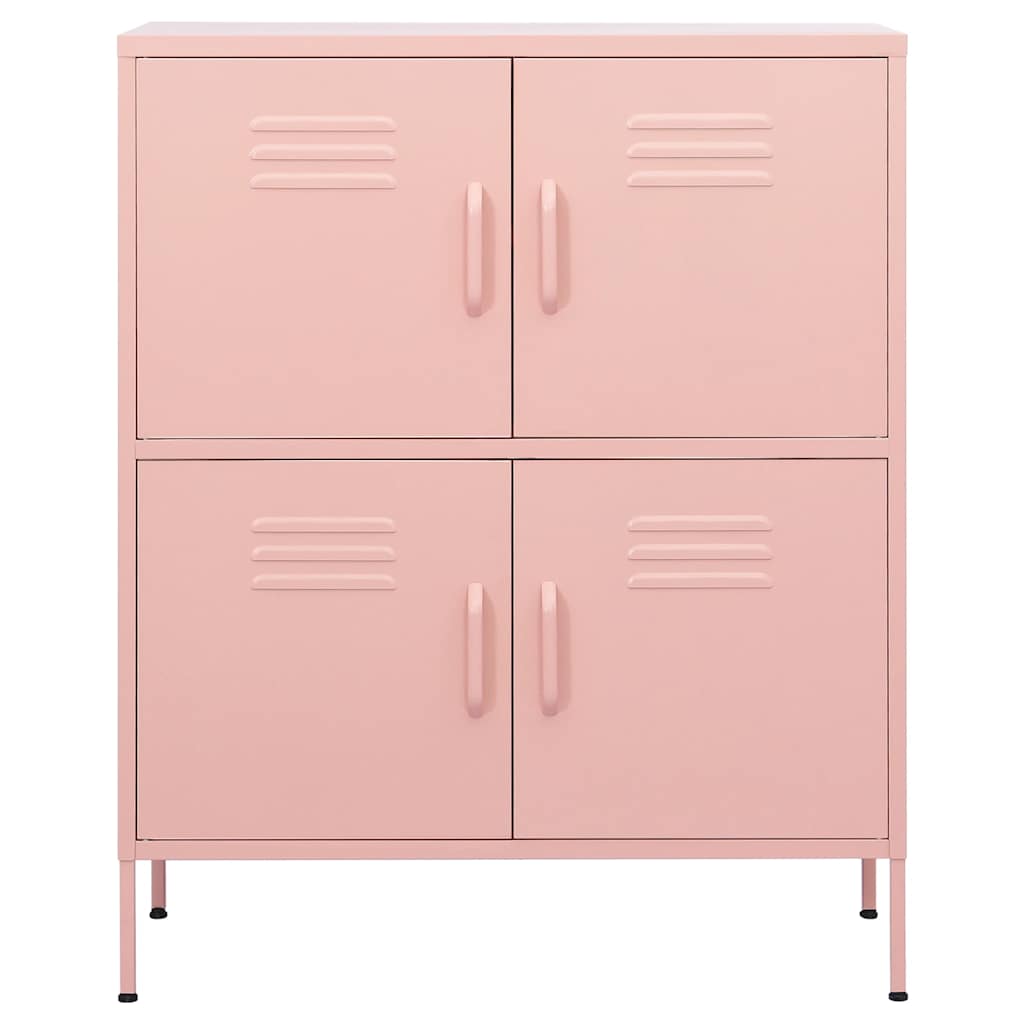 Storage Cabinet Pink 80x35x101.5 cm Steel