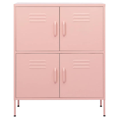 Storage Cabinet Pink 80x35x101.5 cm Steel
