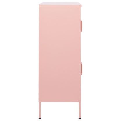 Storage Cabinet Pink 80x35x101.5 cm Steel