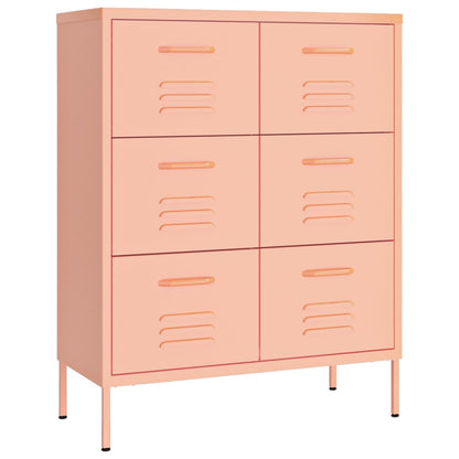 Drawer Cabinet Pink Steel Large Drawer Cabinet Rectangular