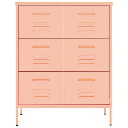Drawer Cabinet Pink Steel Large Drawer Cabinet Rectangular