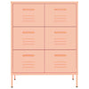 Drawer Cabinet Pink 80x35x101.5 cm Steel