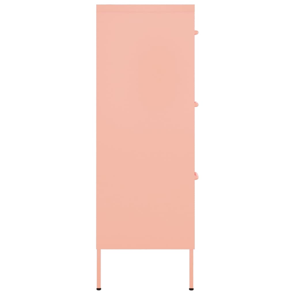 Drawer Cabinet Pink Steel Large Drawer Cabinet Rectangular