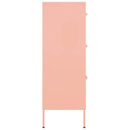 Drawer Cabinet Pink Steel Large Drawer Cabinet Rectangular