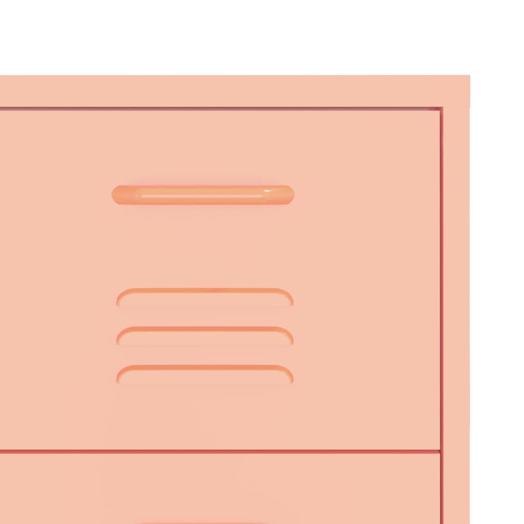 Drawer Cabinet Pink Steel Large Drawer Cabinet Rectangular