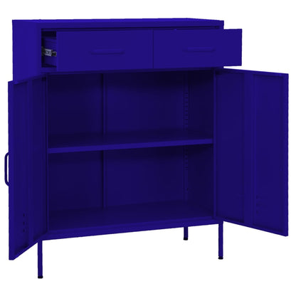 Storage Cabinet | Navy Blue | Steel | Medium | Storage Cabinet