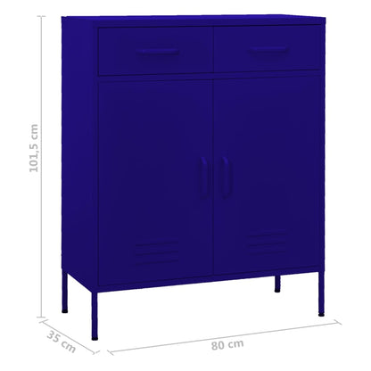 Storage Cabinet | Navy Blue | Steel | Medium | Storage Cabinet