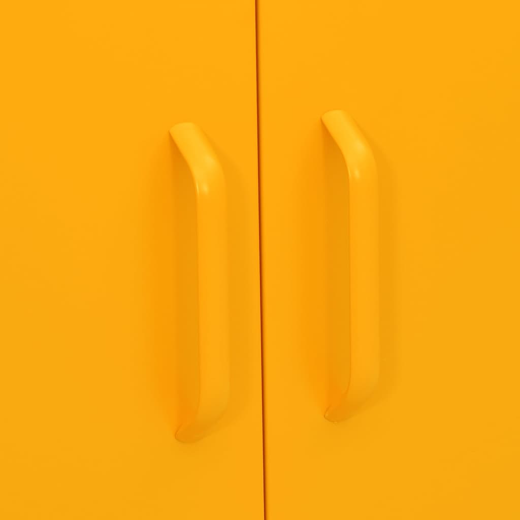 Storage Cabinet Mustard Yellow 80x35x101.5 cm Steel