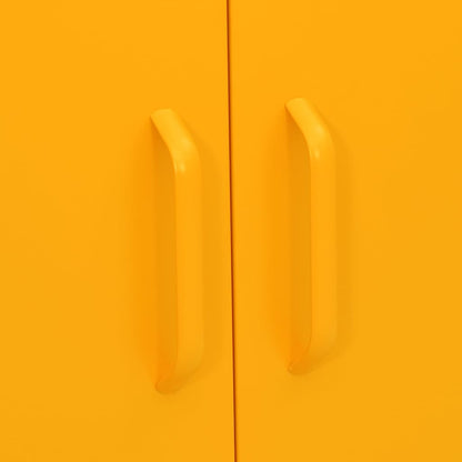 Storage Cabinet Mustard Yellow 80x35x101.5 cm Steel