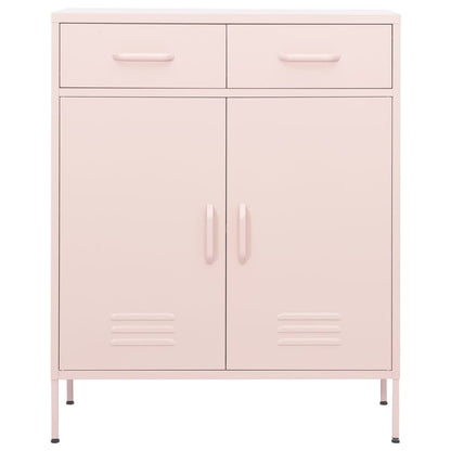 Storage Cabinet Pink 80x35x101.5 cm Steel